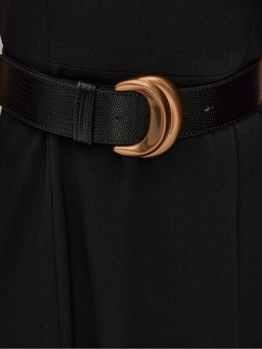 NWT Donna Karan Women's A-Line Belted Midi Dress. Size 10. Black - Picture 8 of 14